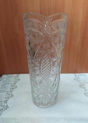 Ваза кришталева для квітів радянська висота 23 см