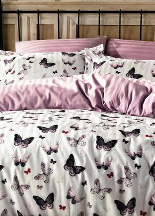 Комплект постельного белья maison d'or butterfly valley darc lilac сатин 220-200 см лиловый
