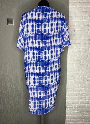 Полупрозрачное платье туника в принт варочная варочка большого размера, xxl 52-54р2 фото