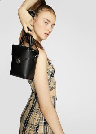 Сумка stradivarius, чорна сумочка, сумка діжечку, невелика сумочка, #розвантажуюсь