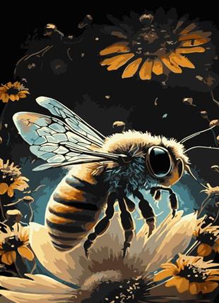 Картина по номерам пчела среди цветов gs1003