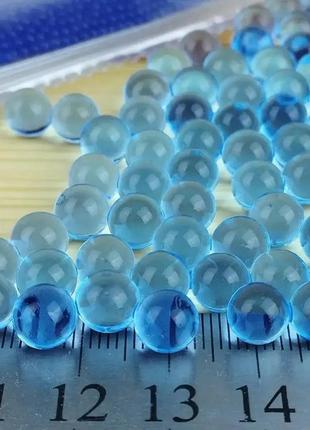 Гідрогелеві орбізи для іграшкових бластерів 7-8 мм 1000 штук, колір синій, гідрогелеві кульки hidrosvit