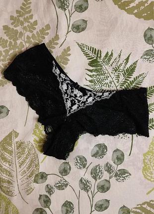 Фірмові милі гіпюрові трусики new look