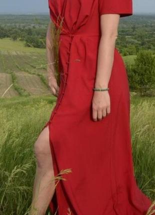 Шикарное,стильное, винтажное красное платье на высокий рост