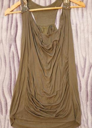 Стильна оливкова туника_майка #спринтами