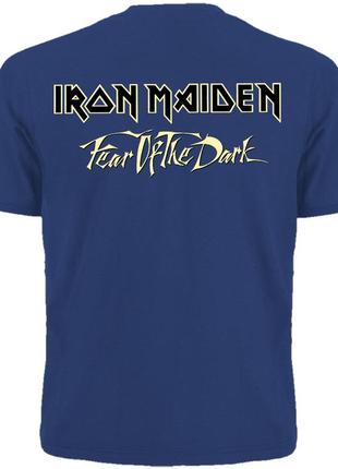 Футболка iron maiden "fear of the dark" (синя футболка), розмір s2 фото