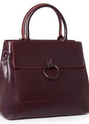 Сумка женская кожаная podium p22 9921 wine-red1 фото