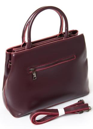 Сумка женская кожаная podium p22 9921 wine-red2 фото