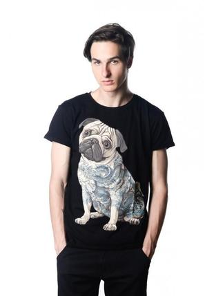 Футболка urbanist tattoo pug black male, размер xl