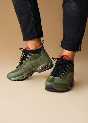 ❄️зимние❄️мужские кроссовки найк, nike air max 95 sneakerboot black olive.