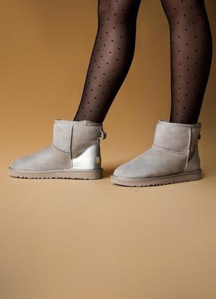 Уггі жіночі ❄️зимові❄️ugg classic ii mini goat ach, шкіряні зима угі.5 фото