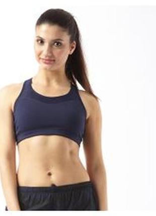 Бра new balance womens core high impact sports bra top blue