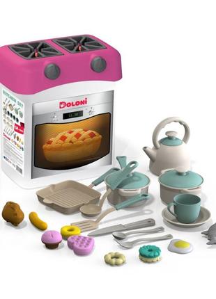 Ігровий набір кухня-бокс doloni-toys 01480/1/2 (рожевий)