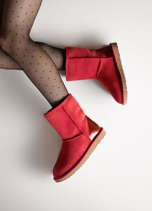 Угги 👣ugg short metallic wine👣женские зимние сапоги, угги, зима.