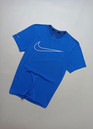 Футболка чоловіча синя nike dri — fit2 фото