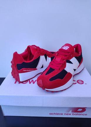 Кроссовки женские подростковые new balance 327 red&white 36-4110 фото