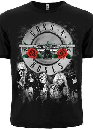 Футболка guns'n'roses (лого+фото группы), размер xxl