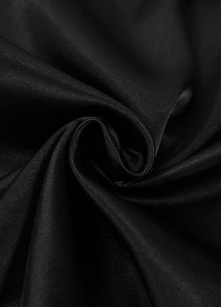 Пижама женская шелковая. комплект атласный тройка с длинным рукавом, шортами и топом (черный)6 фото
