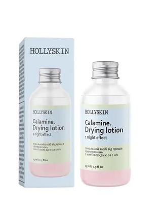Локальное средство от прыщей и покраснения с моментальным действием за 1 ночь hollyskin calamin. drying lotion