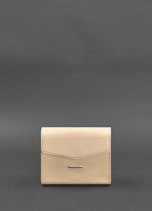 Набір жіночих шкіряних сумок mini поясна/кроссбоді світло-бежевий3 фото