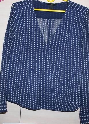 Шыкарная шыфоновая блузка в звезды фирма h&m