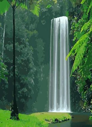 Картина за номерами тропічний водоспад 40х50 см strateg