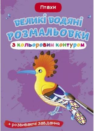 Книга "большие водные раскраски: птицы"