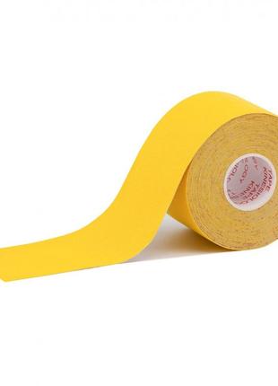 Кінезіо тейп ivn у рулоні 5см х 5м (kinesio tape) еластичний пластир жовтий1 фото