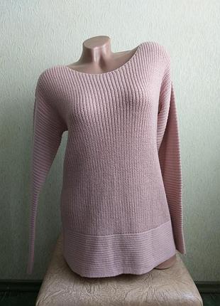 Свитер. пуловер. пудровый, розовый.
