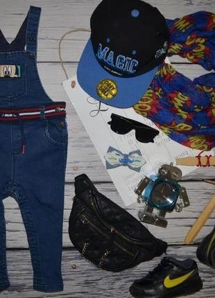 12 - 18 місяців 80 см мего крутий джинсовий комбінезон стильному хлопчикові міккі маус