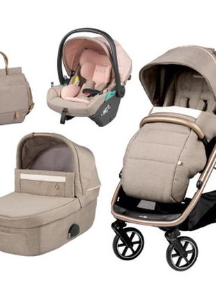 Коляска peg-perego 3 в 1 veloce mon amour lounge рожева (pack-vel31lg000001)