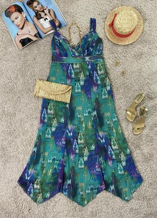 Яркое шифоновое макси платье No65