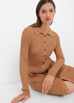 Вязаное платье с воротником арт. 893