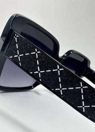 Очки солнцезащитные женские квадраты обзорные в пластиковой оправе с поляризацией4 фото
