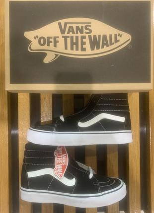 Хіт сезону кеди vans sk-8 old skool олд скул black hi sk8 sk 8 високі венс чорні текстиль