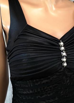 Стильное короткое платье, черное с леопардовым принтом8 фото
