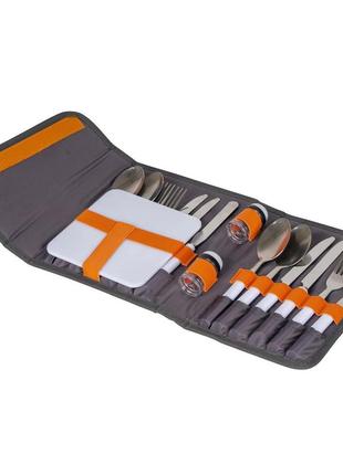 Туристичний набір столових приборів bo-camp picnic 16 pieces 4 person grey