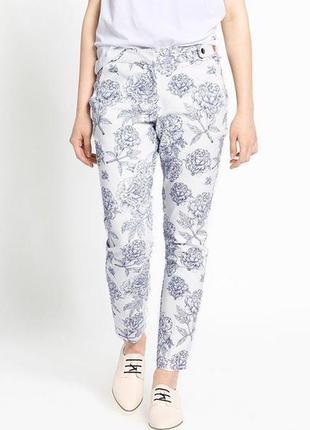 Джинси  мом,  легкий джинс стрейч принт h&m