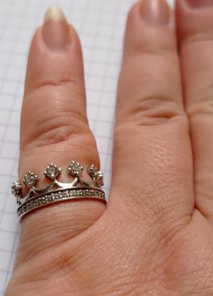 Серебряное кольцо карона5 фото