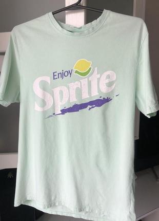 Оригінальна унісекс футболка sprite свіжого мʼятного кольору1 фото