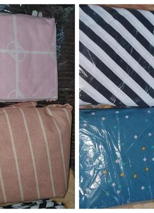 Натуральна котонова простинь/простирадло на резинці двоспальний 180*200. є кольори ❤