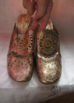 Шлепки бронза