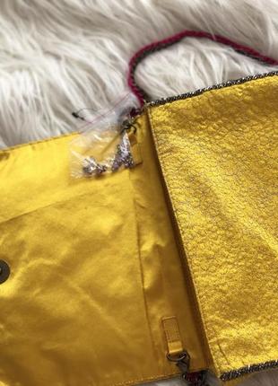 Яркая сумочка zara, желтого цвета. hand made, производитель индия3 фото