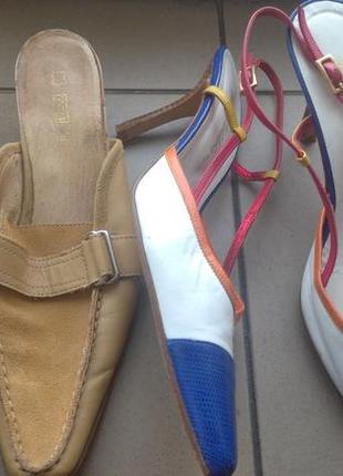 Кожаные мюли 39-40 на стопу 25 см