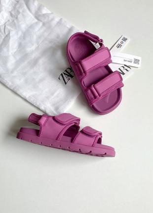 Zara сандалі босоніжки 30 29 рожеві пурпурові 18 18.5 19 19.5