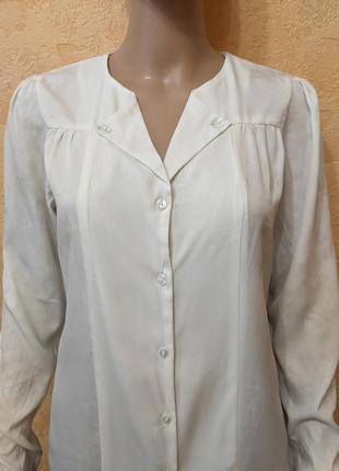 Ніжна блузка сорочка айворі10 фото