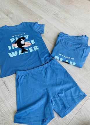 Комплект шорты и футболка мальчик от 6 до 10 лет 122 - 140 размер5 фото