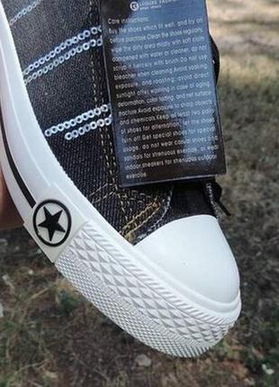 Джинсовые низкие в стиле converse женские кеды7 фото