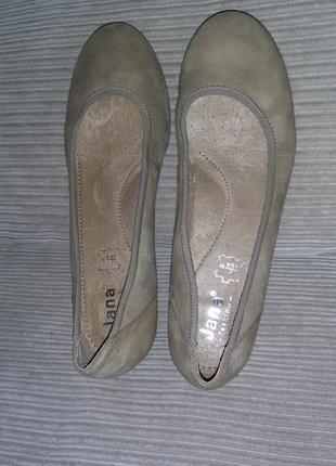 Удобные замшевые туфли jana размер 40 1/2 полнота н6 фото