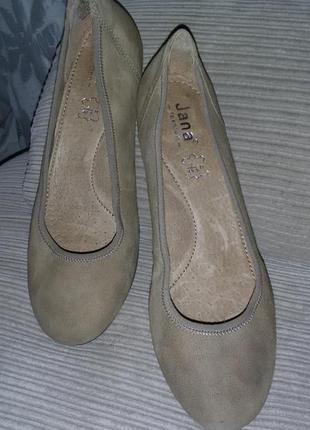 Удобные замшевые туфли jana размер 40 1/2 полнота н
